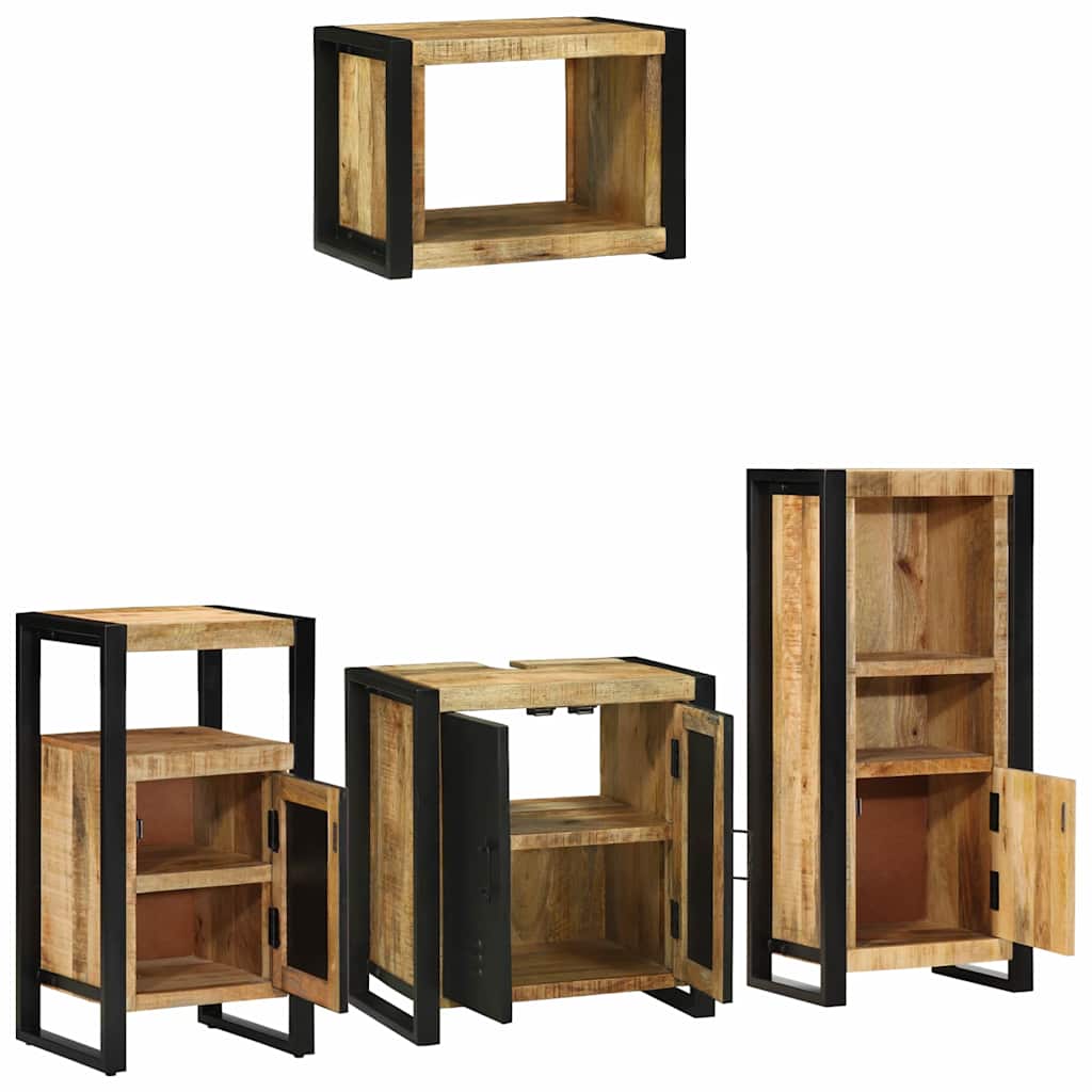Set di mobili per il bagno 4 pcs Legno di mango massello
