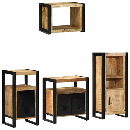 Set di mobili per il bagno 4 pcs Legno di mango massello