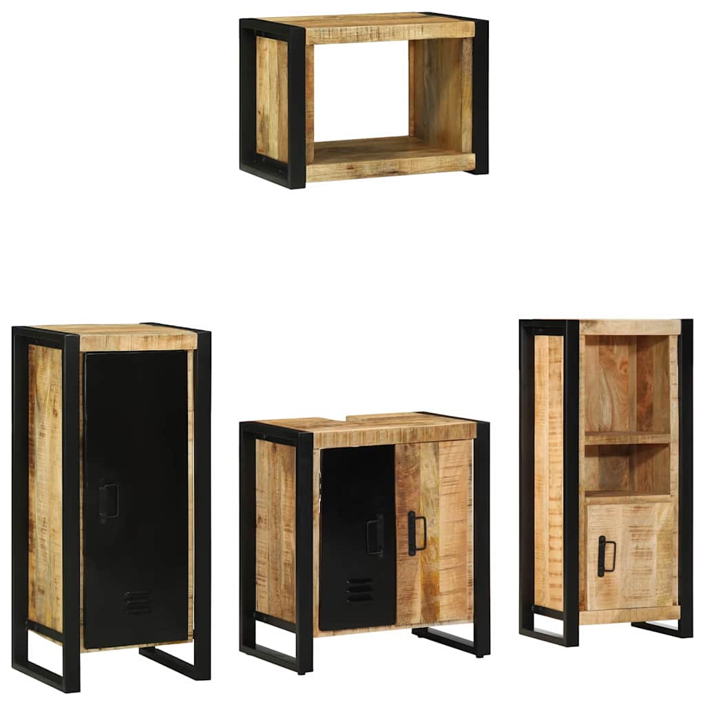 Set di mobili per il bagno 4 pcs Legno di mango massello