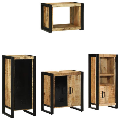 Set di mobili per il bagno 4 pcs Legno di mango massello