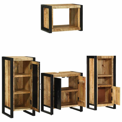 Set di mobili per il bagno 4 pcs Legno di mango massello