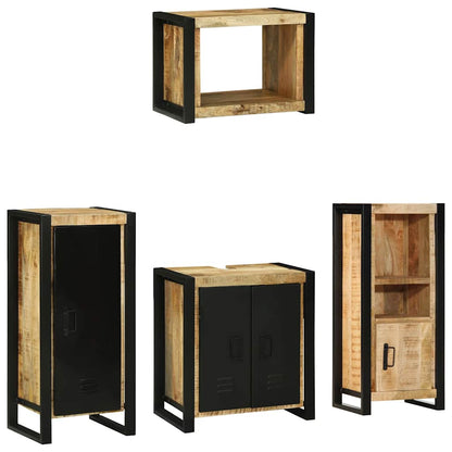 Set di mobili per il bagno 4 pcs Legno Recuperato Massello