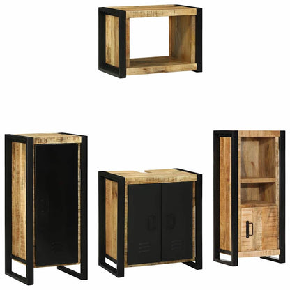 Set di mobili per il bagno 4 pcs Legno Recuperato Massello