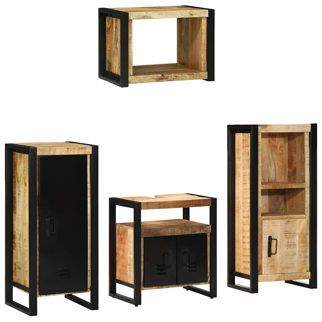 Set di mobili per il bagno 4 pcs Legno di mango massello