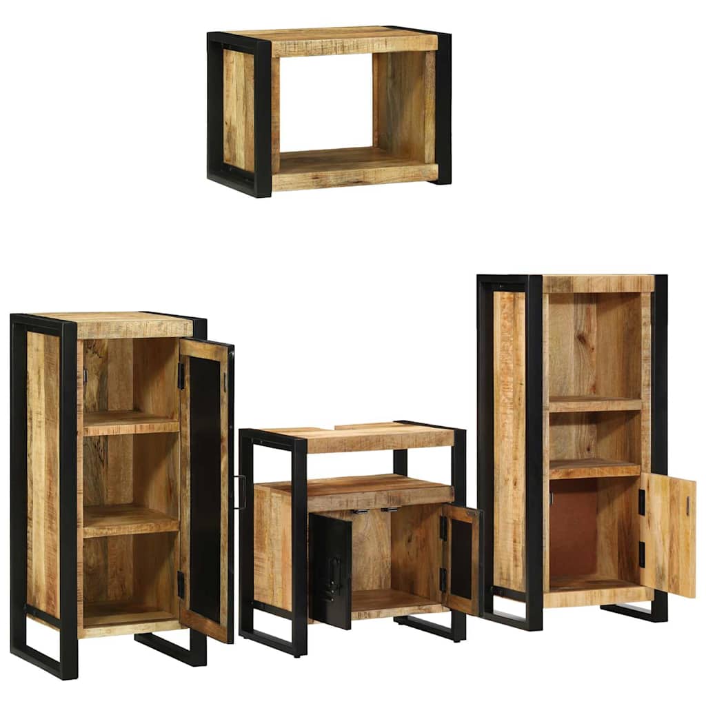 Set di mobili per il bagno 4 pcs Legno di mango massello