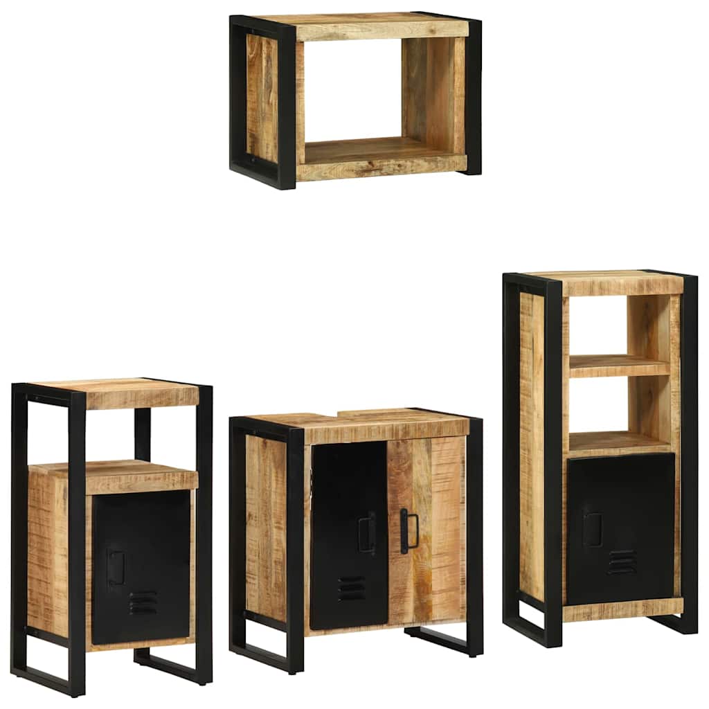 Set di mobili per il bagno 4 pcs Legno di mango massello