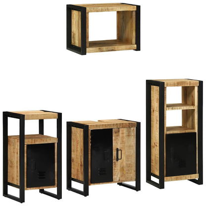 Set di mobili per il bagno 4 pcs Legno di mango massello