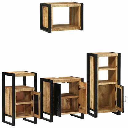 Set di mobili per il bagno 4 pcs Legno di mango massello