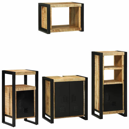 Set di mobili per il bagno 4 pcs Legno di mango massello