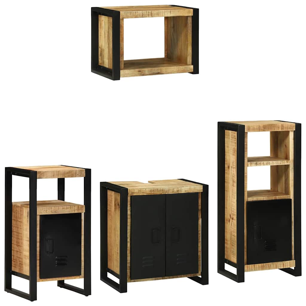 Set di mobili per il bagno 4 pcs Legno di mango massello