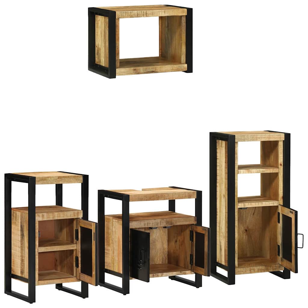 Set di mobili per il bagno 4 pcs Legno di mango massello
