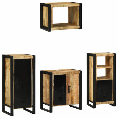 Set di mobili per il bagno 4 pcs Legno di mango massello