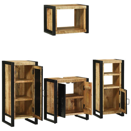 Set di mobili per il bagno 4 pcs Legno di mango massello