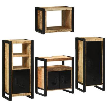 Set di mobili per il bagno 4 pcs Legno di mango massello