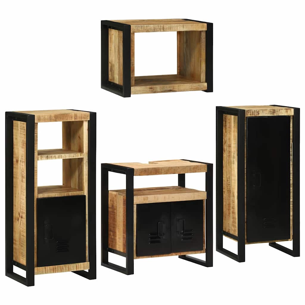 Set di mobili per il bagno 4 pcs Legno di mango massello