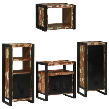 Set di mobili per il bagno 4 pcs Legno massello riciclato