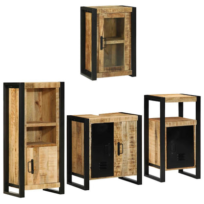 Set di mobili per il bagno 4 pcs Legno di mango massello