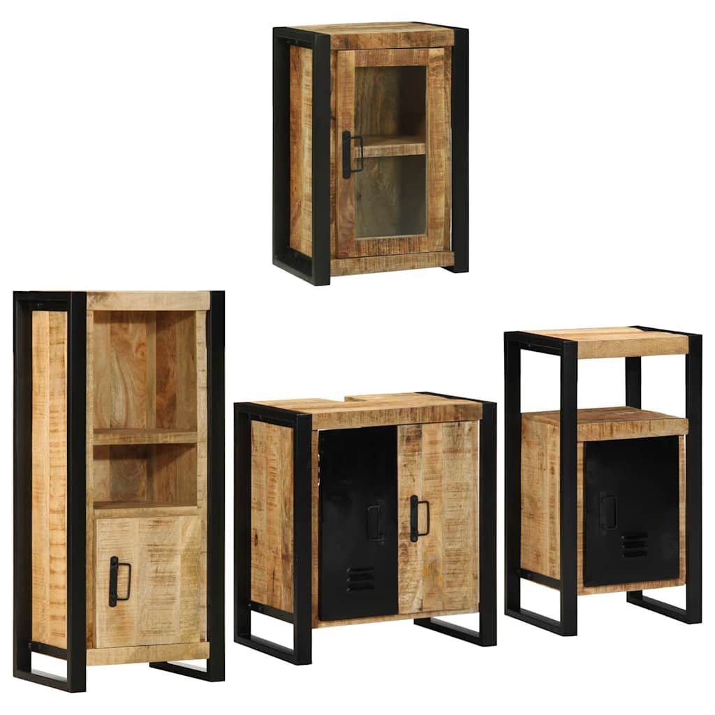 Set di mobili per il bagno 4 pcs Legno di mango massello