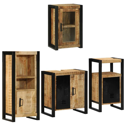 Set di mobili per il bagno 4 pcs Legno di mango massello