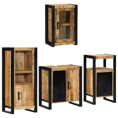 Set di mobili per il bagno 4 pcs Legno di mango massello