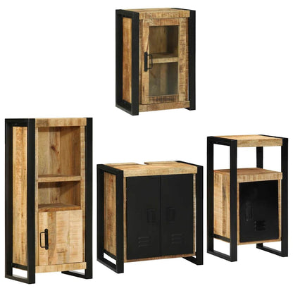 Set di mobili per il bagno 4 pcs Legno di mango massello