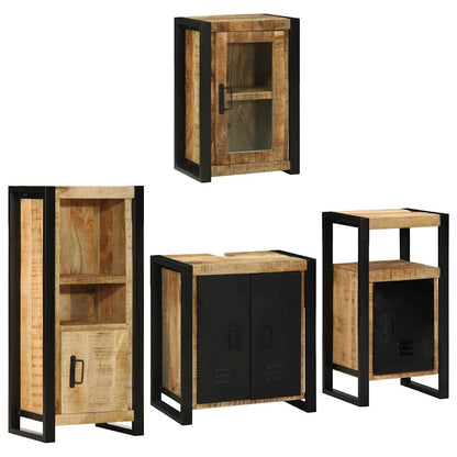 Set di mobili per il bagno 4 pcs Legno di mango massello