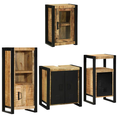 Set di mobili per il bagno 4 pcs Legno di mango massello