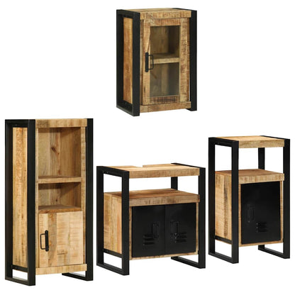 Set di mobili per il bagno 4 pcs Legno di mango massello
