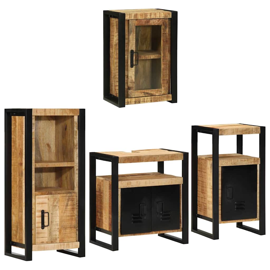 Set di mobili per il bagno 4 pcs Legno di mango massello