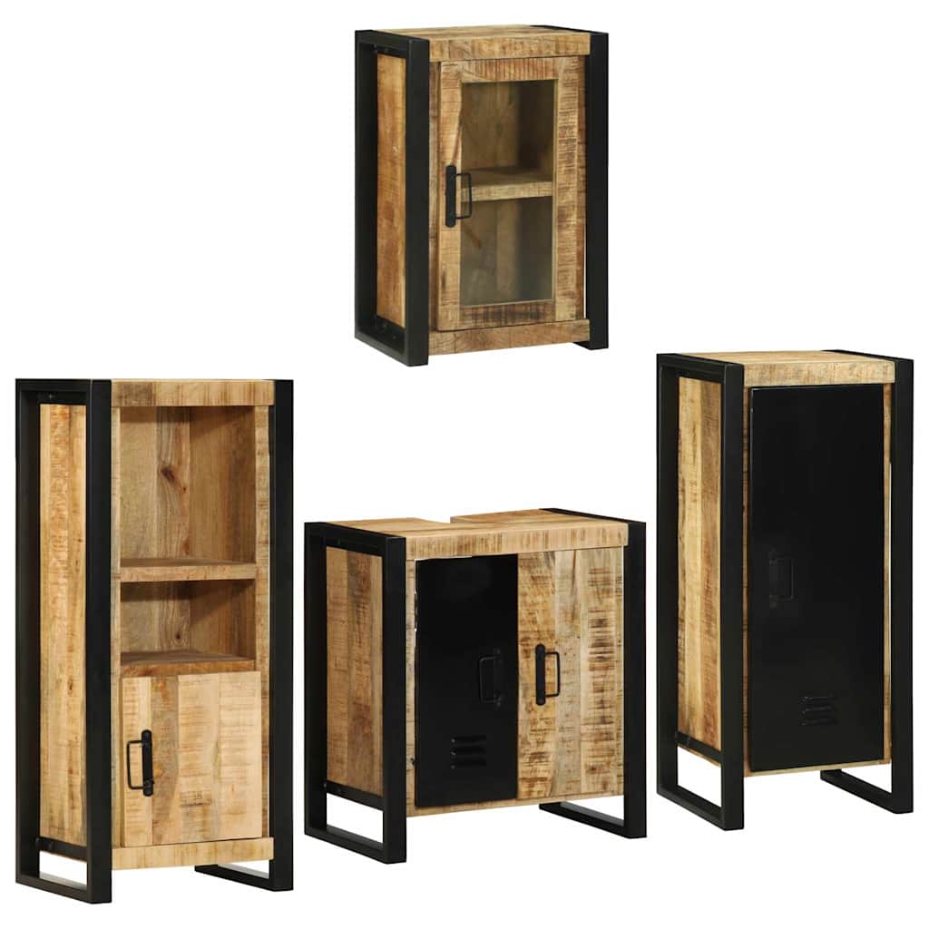 Set di mobili per il bagno 4 pcs Legno di mango massello