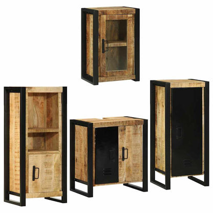 Set di mobili per il bagno 4 pcs Legno di mango massello