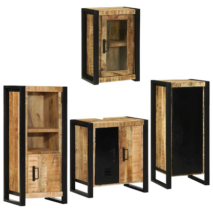 Set di mobili per il bagno 4 pcs Legno di mango massello