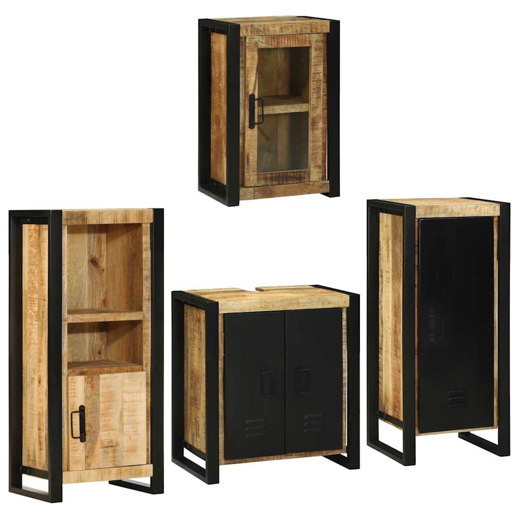 Set di mobili per il bagno 4 pcs Legno di mango massello