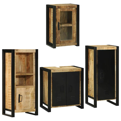 Set di mobili per il bagno 4 pcs Legno di mango massello