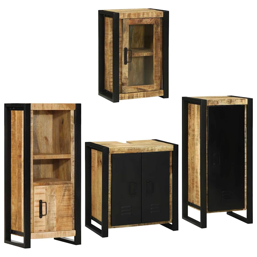 Set di mobili per il bagno 4 pcs Legno di mango massello