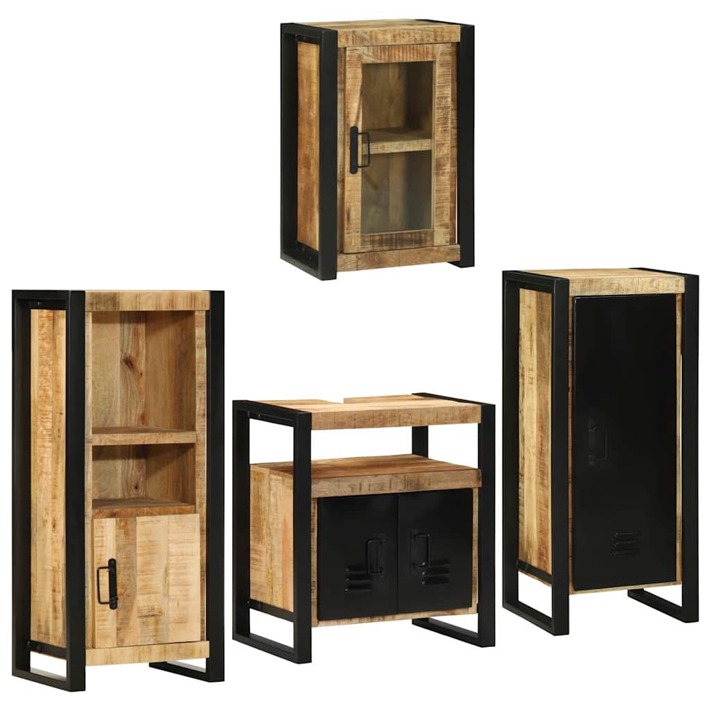 Set di mobili per il bagno 4 pcs Legno di mango massello