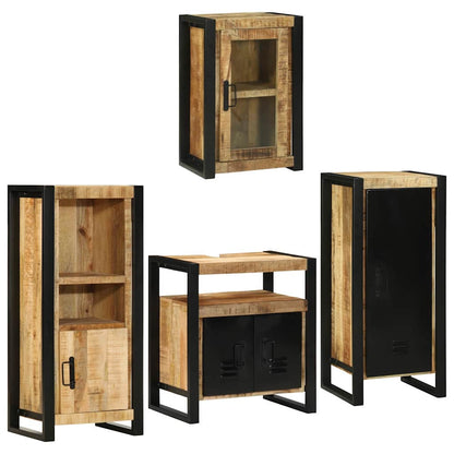 Set di mobili per il bagno 4 pcs Legno di mango massello