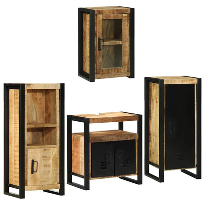 Set di mobili per il bagno 4 pcs Legno di mango massello