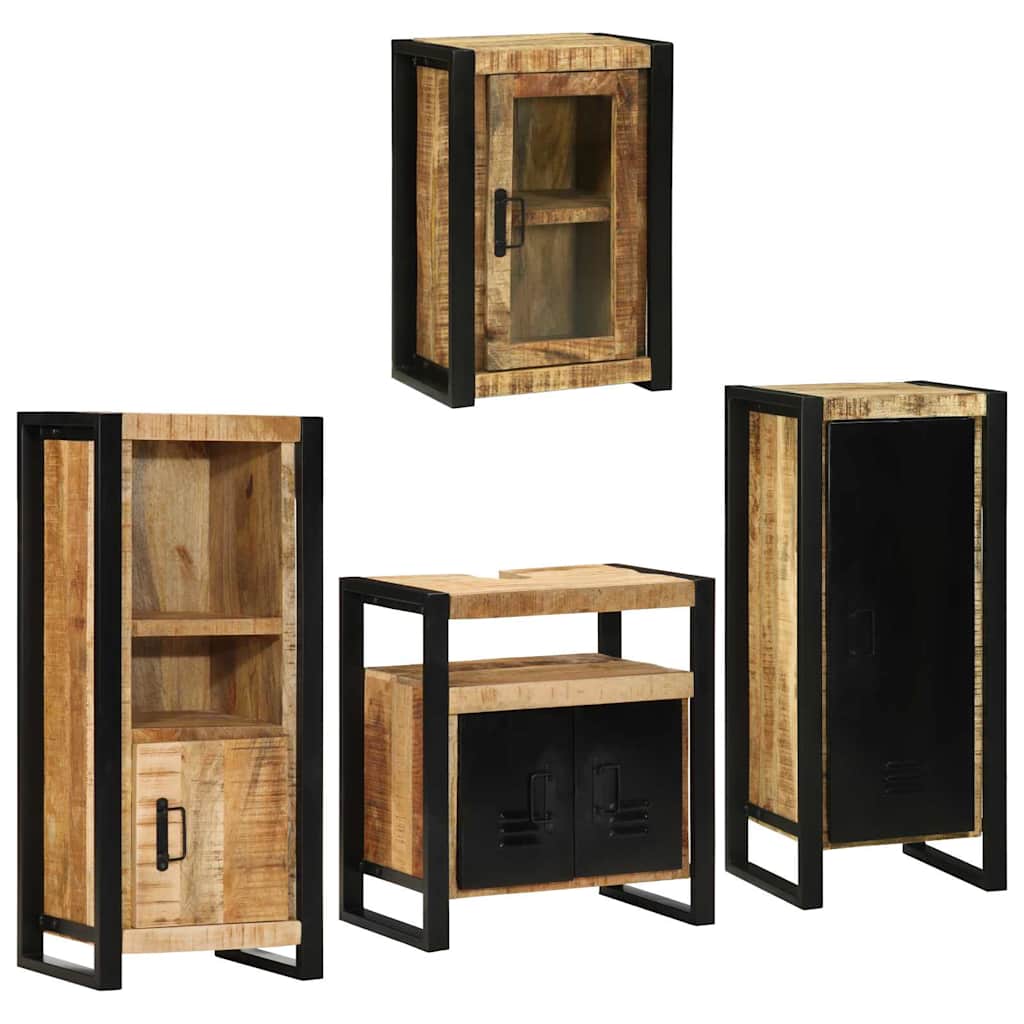 Set di mobili per il bagno 4 pcs Legno di mango massello