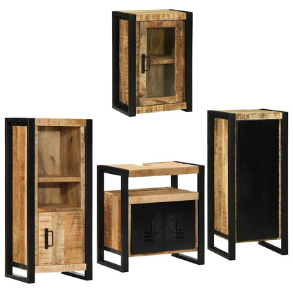 Set di mobili per il bagno 4 pcs Legno di mango massello