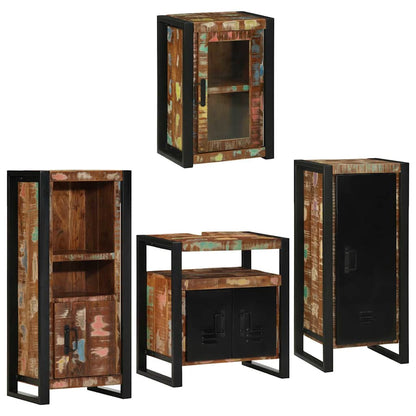 Set di mobili per il bagno 4 pcs Legno massello riciclato
