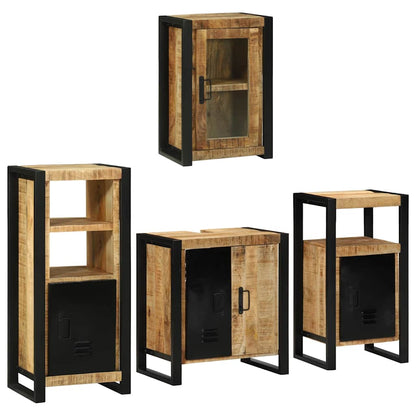 Set di mobili per il bagno 4 pcs Legno di mango massello