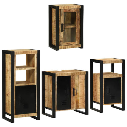 Set di mobili per il bagno 4 pcs Legno di mango massello