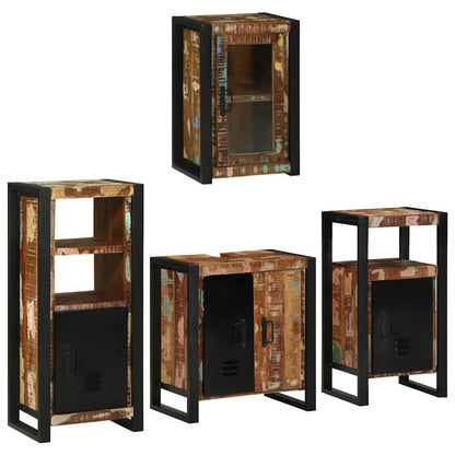 Set di mobili per il bagno 4 pcs Legno massello riciclato