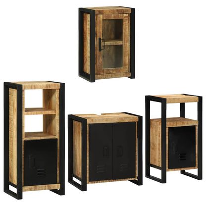 Set di mobili per il bagno 4 pcs Legno di mango massello