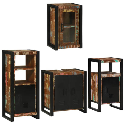 Set di mobili per il bagno 4 pcs Legno massello riciclato