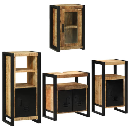 Set di mobili per il bagno 4 pcs Legno di mango massello