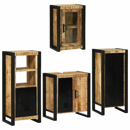 Set di mobili per il bagno 4 pcs Legno di mango massello