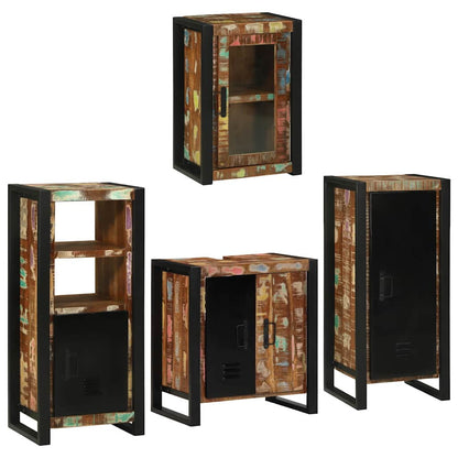 Set di mobili per il bagno 4 pcs Legno massello riciclato