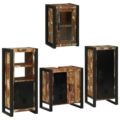 Set di mobili per il bagno 4 pcs Legno massello riciclato